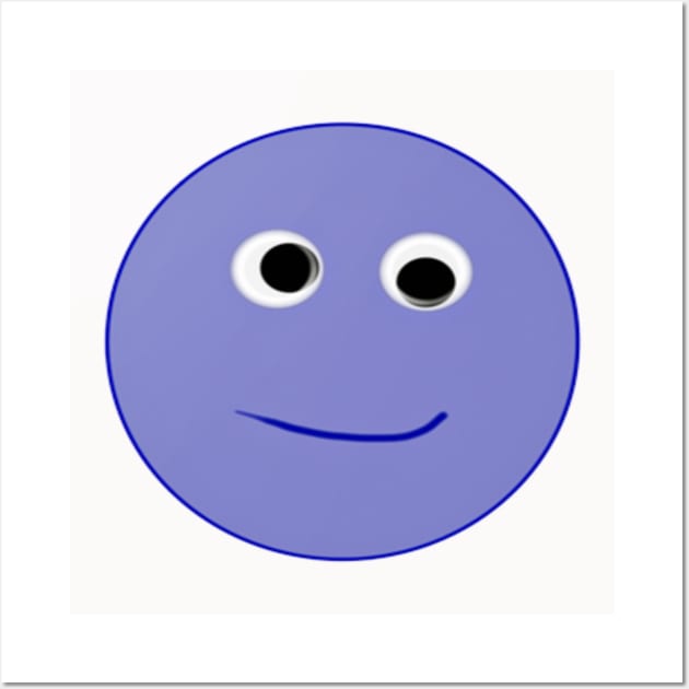 blue smiling face Wall Art by pluielegere